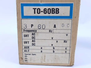 Terasaki Electric T0-60BB 3-Pole 60A Circuit Breaker