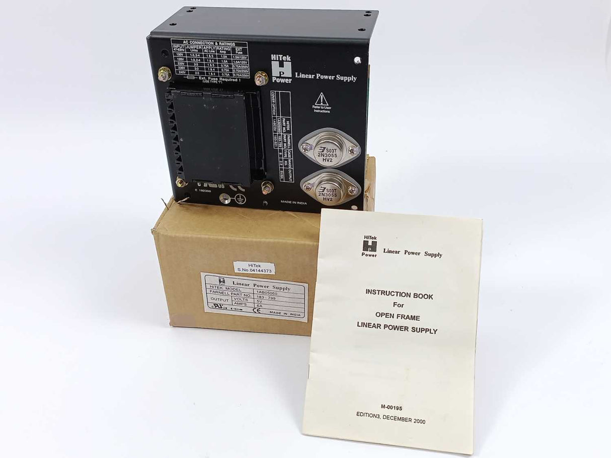 HiTek 1AB05060 5V 6A Open Frame Linear Power Supply 183-799