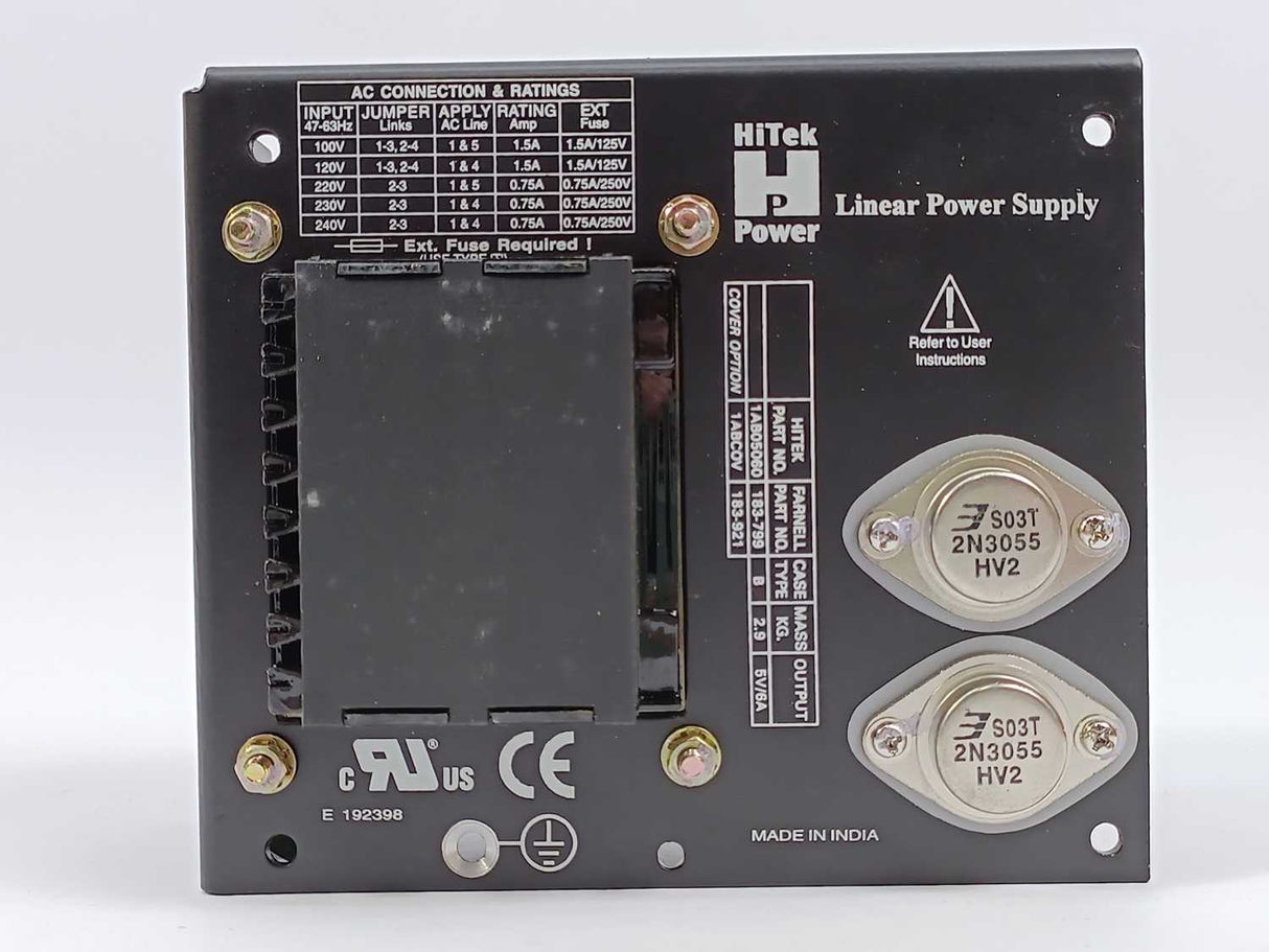 HiTek 1AB05060 5V 6A Open Frame Linear Power Supply 183-799