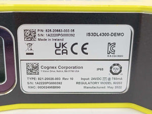 Cognex IS3DL4300-DEMO  In-Sight Vision System, full licens IS3DL4300