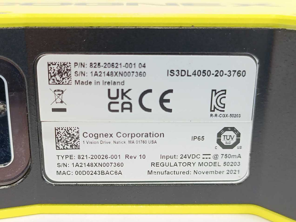 Cognex IS3DL4050-20-3760  In-Sight Vision System