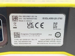 Cognex IS3DL4050-20-3760  In-Sight Vision System
