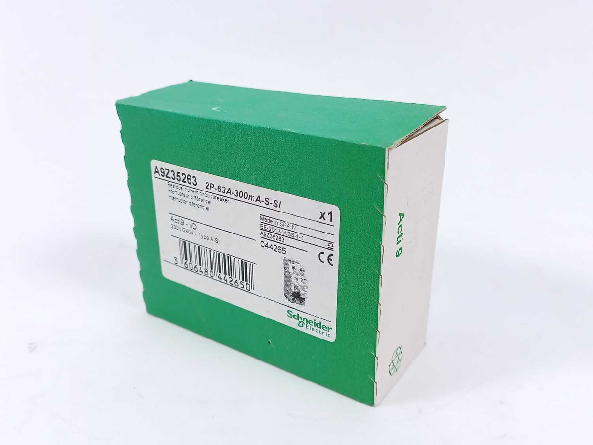 Schneider Electric A9Z35263 2P-63A-300mA-S-SI Residual Current Circuit Breaker