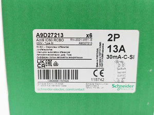 Schneider Electric A9D27213 Residual Current Breaker RCBO Batch 6 pcs.
