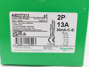 Schneider Electric A9D27213 Residual Current Breaker RCBO Batch 6 pcs.