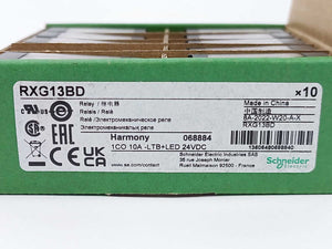 Schneider Electric RXG13BD Electromechanical Relays, Batch of 10pcs