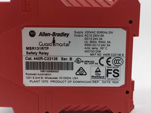AB 440R-C23136 Ser. B, Guardmaster Safety Relay MSR131RTP