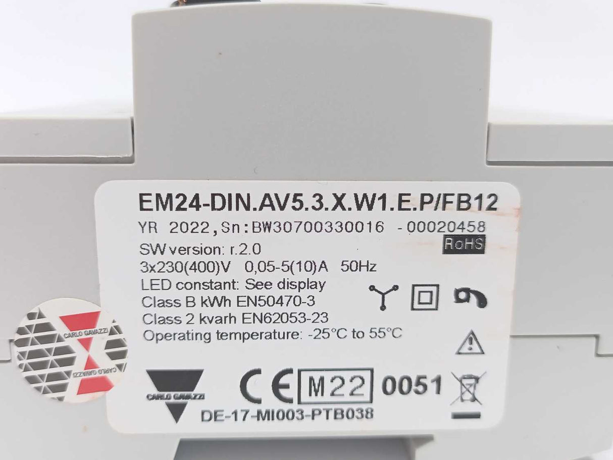 Carlo Gavazzi EM24-DIN.AV5.3.X.W1.E.P/FB12 Three-phase MID Energy Analyzer