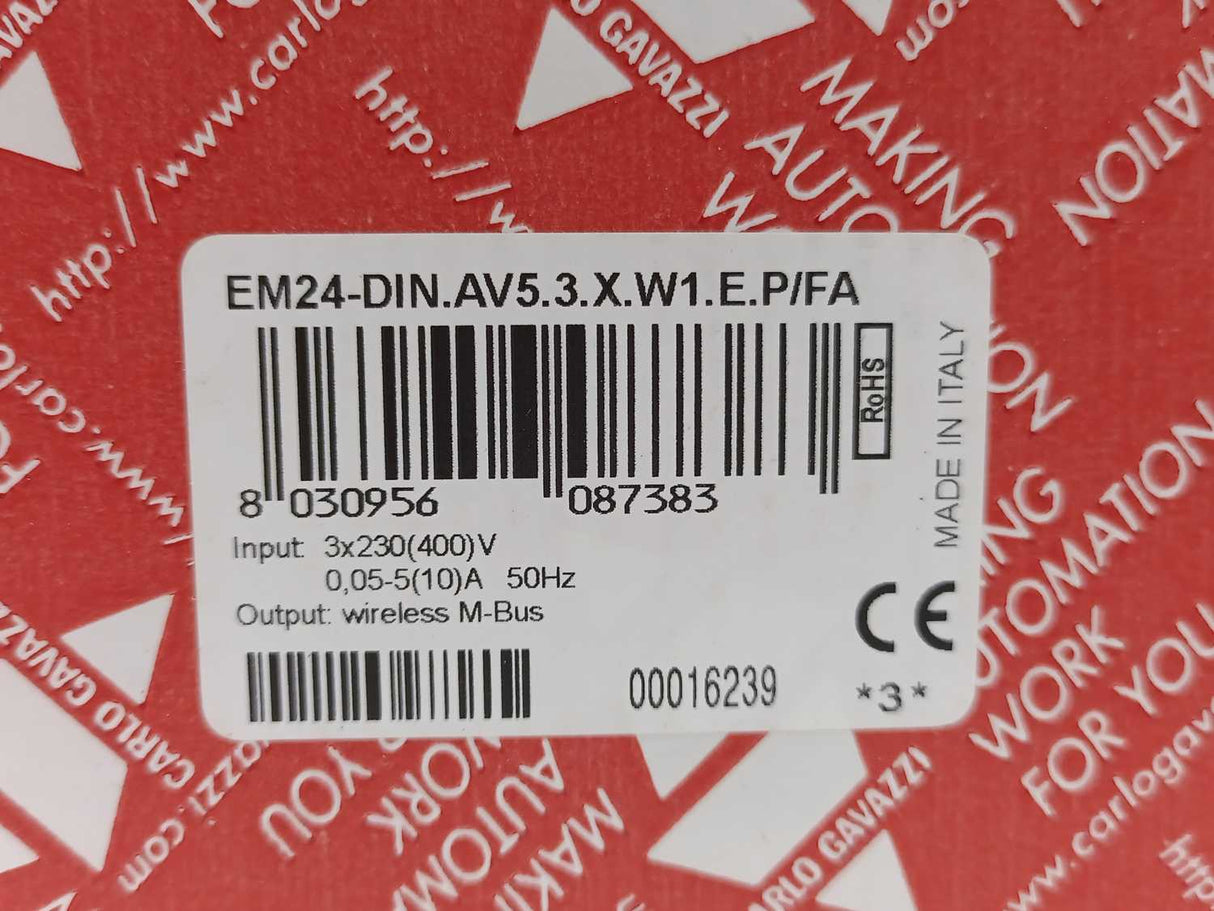 Carlo Gavazzi EM24-DIN.AV5.3.X.W1.E.P/FA Three-phase MID Energy Analyzer