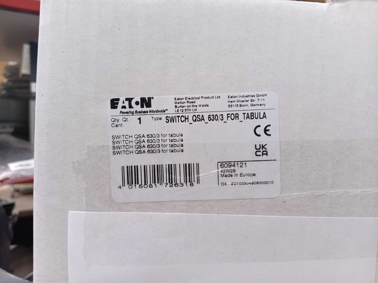 Eaton QSA630-3/3 Eaton QSA Fuse Switch-Disconnector
