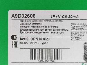 Schneider Electric A9D32606 Residual Current Breaker 2pcs.