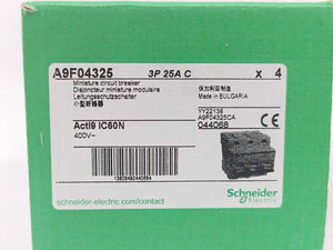 Schneider Electric A9F04325 Miniature Circuit Breaker, iC60N C25A