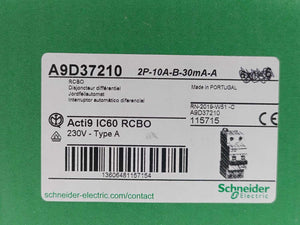 Schneider Electric A9D37210 Earth Leakage Circuit Breaker Batch 4. Pcs.