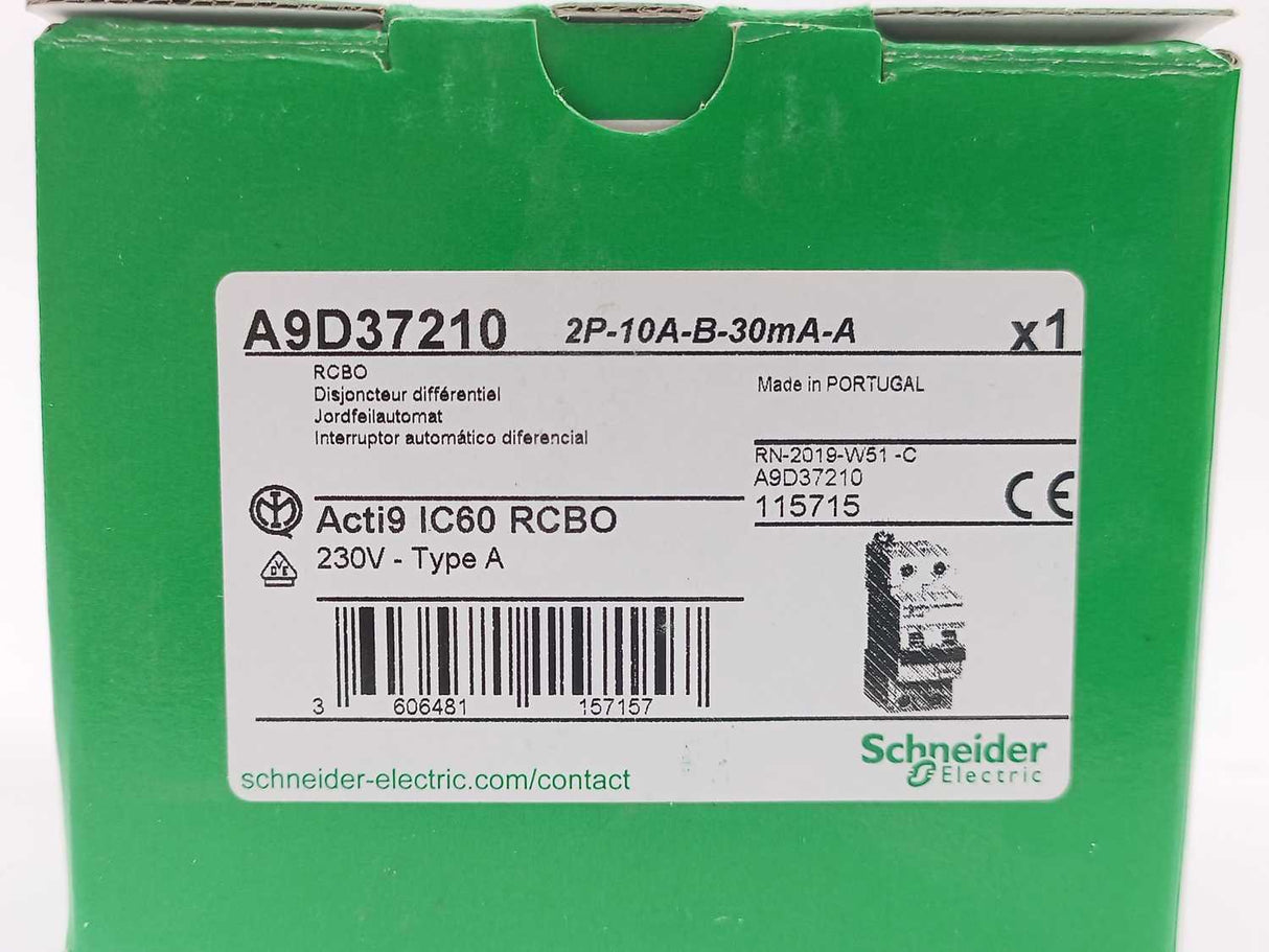 Schneider Electric A9D37210 Earth Leakage Circuit Breaker Batch 4. Pcs.