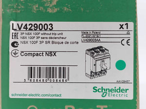 Schneider Electric LV429003 Switch Compact NSX100F, 100A, 3p