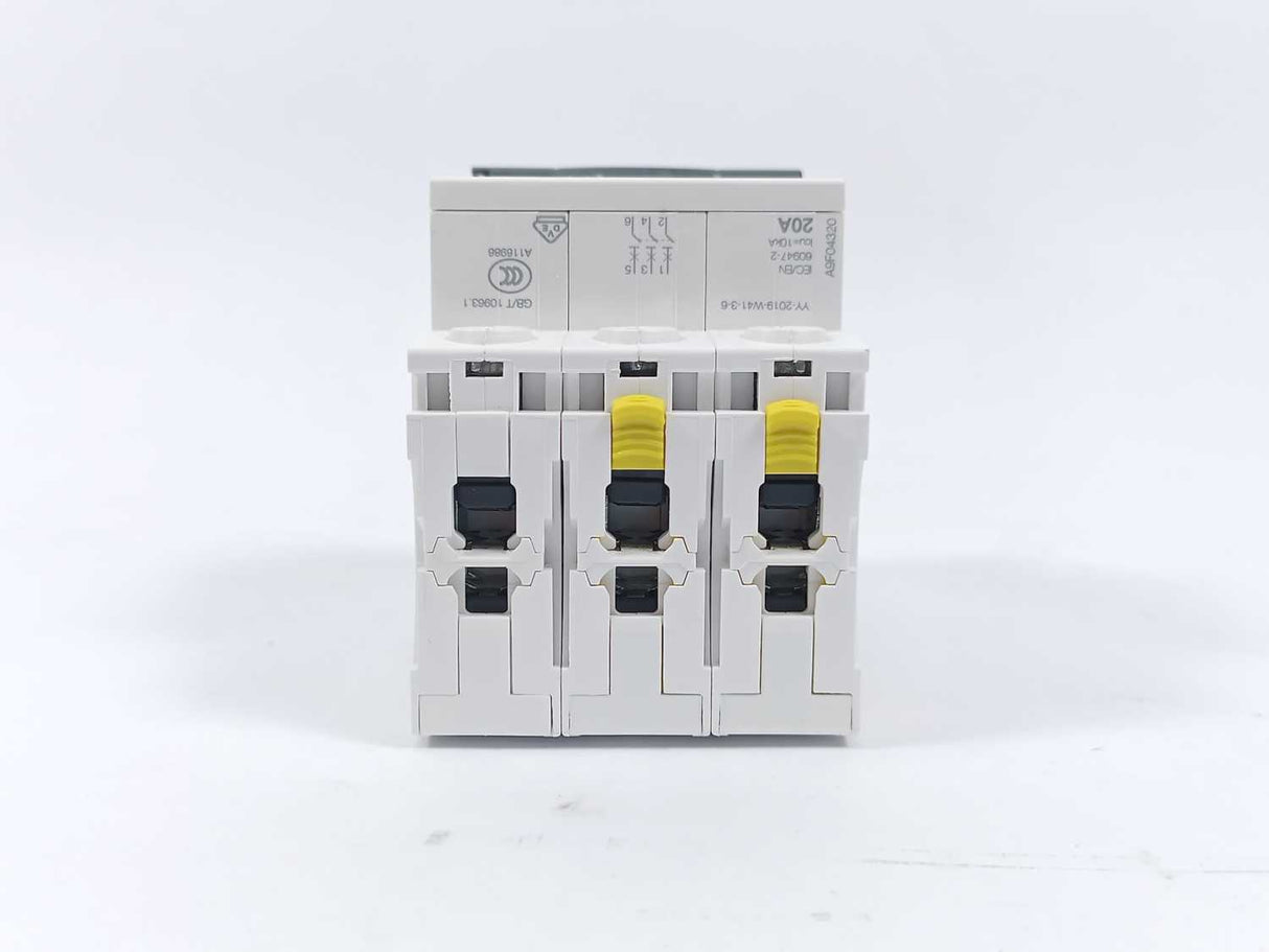 Schneider Electric A9F04320 Miniature Circuit Breaker, iC60N C20A Batch 4 Pcs.
