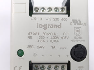 Legrand 47021 Filtered Single-Phase Rectified Power PrimSupply 230V/400V - 15V