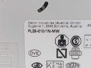 Eaton 242807 Over Current Switch, PLZ6-C10/1N-MW Batch 7 pcs.
