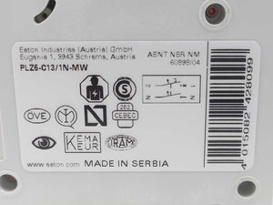 Eaton 242809 Over Current Switch PLZ6-C13/1N-MW Batch 5 Pcs.