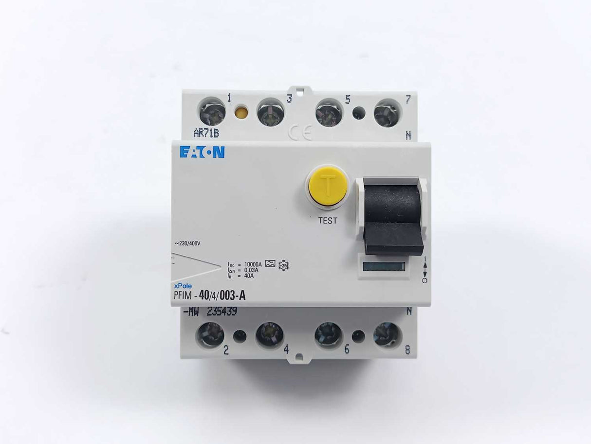 Eaton 235439 PFIM-40/4/003-A-MW Residual Current Circuit Breaker, 40A, 4p, 30mA.