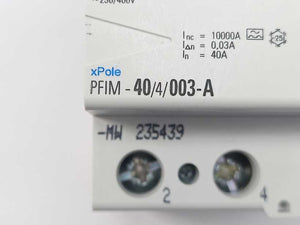Eaton 235439 PFIM-40/4/003-A-MW Residual Current Circuit Breaker, 40A, 4p, 30mA.