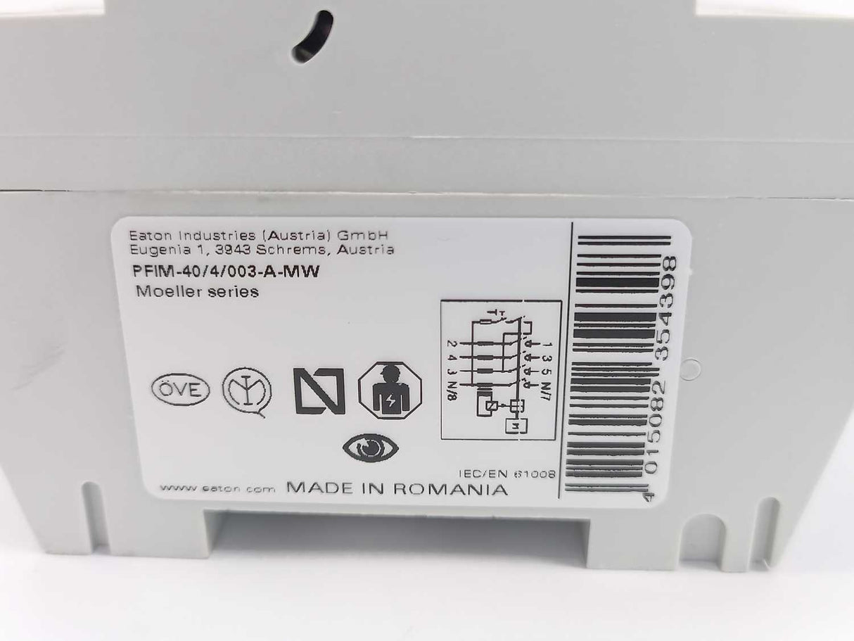 Eaton 235439 PFIM-40/4/003-A-MW Residual Current Circuit Breaker, 40A, 4p, 30mA.