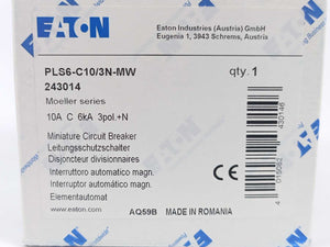 Eaton 243014 Miniature Circuit Breaker PLS6-C10/3N-MW, 7pcs.