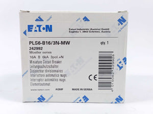 Eaton 242992 Miniature Circuit Breaker PLS6-B16/3N-MW, 2pcs.