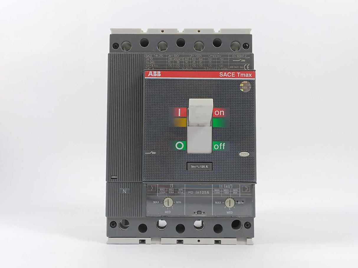 ABB 1SDA054271R1  Circuit Breaker, T4N 250 TMA 125-1250 4p F F InN=100%In