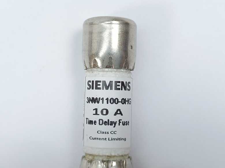 Siemens 3NW1100-0HG Cylindrical Fuse Link, Class CC, 10A, Time-Lag Batch 10pcs.