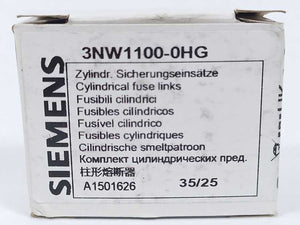 Siemens 3NW1100-0HG Cylindrical Fuse Link, Class CC, 10A, Time-Lag Batch 10pcs.