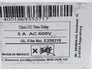 Siemens 3NW1050-0HG Cylindrical Fuse Links 8 Pcs.