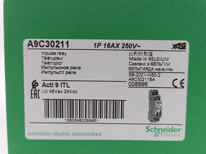Schneider Electric A9C30211 Impulse Relay 1P 16AX 250V Batch 10pcs.