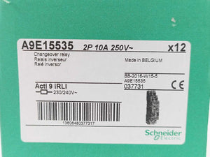 Schneider Electric A9E15535 Changeover Relay 2P 10A 2050V Batch 12pcs.
