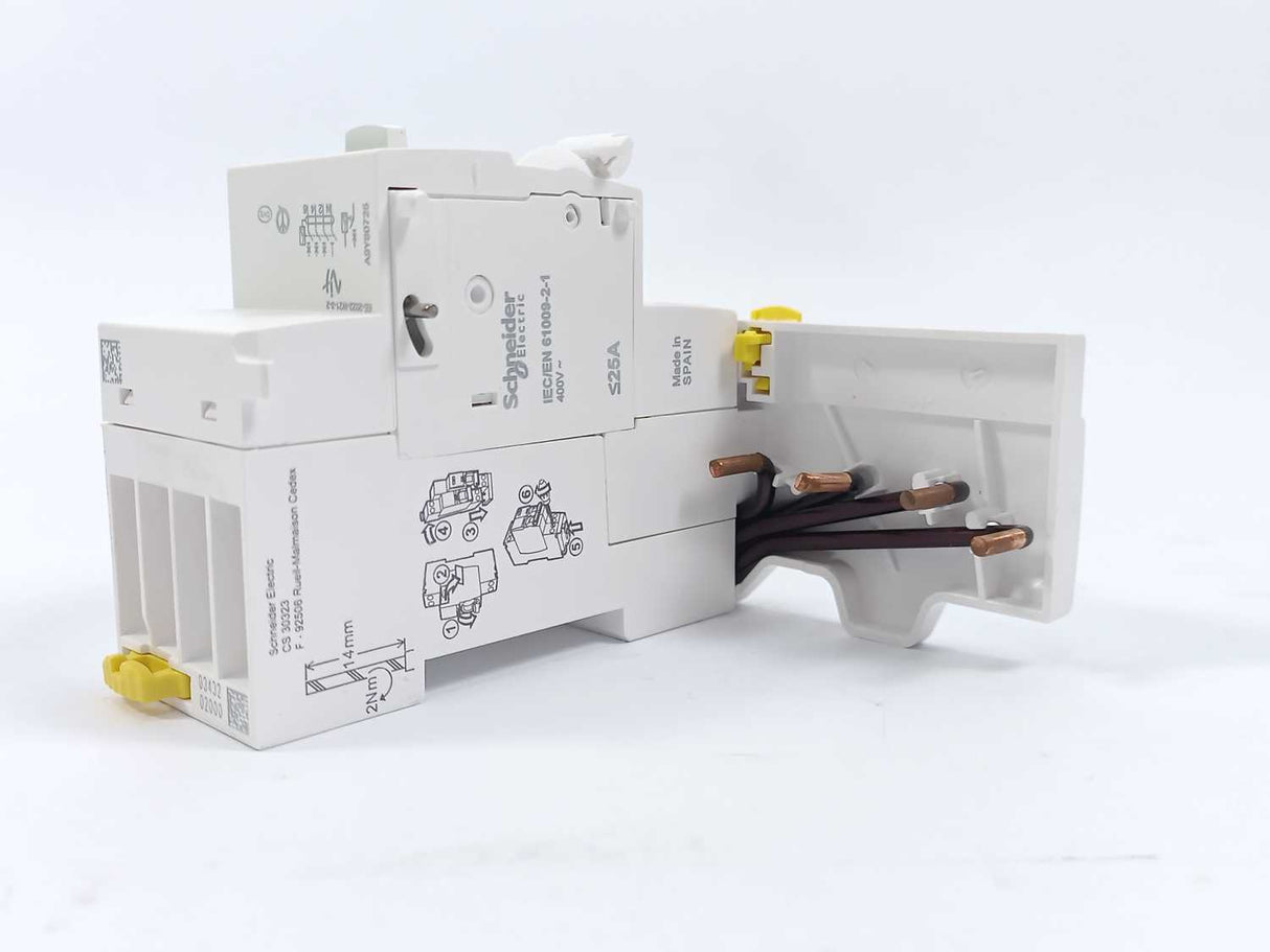 Schneider Electric A9Y80725 Add On Residual Current Device 3P+N 25A 30mA-A