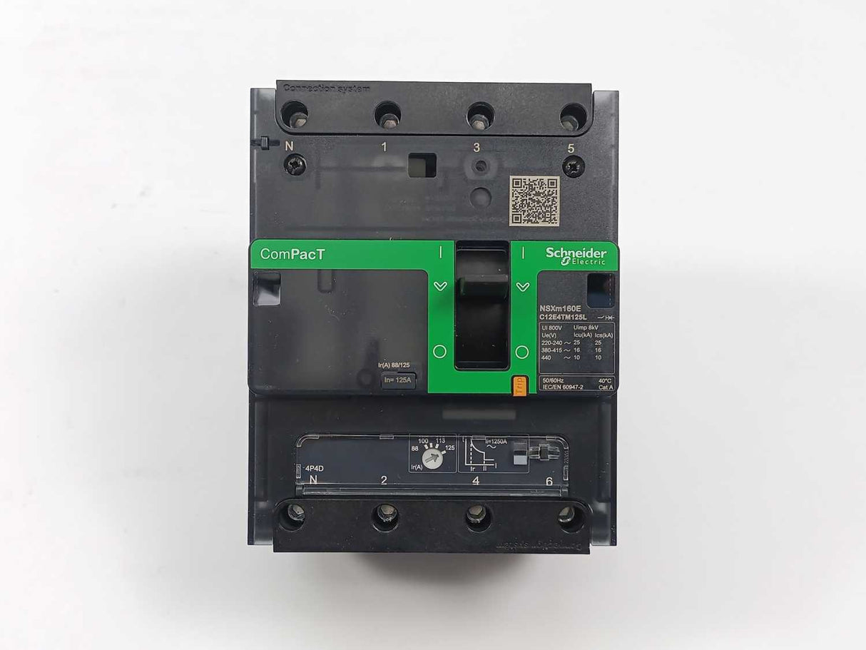 Schneider Electric C12E4TM125L NSXm160E 16kA AC 4P4D 125A TMD ELINK