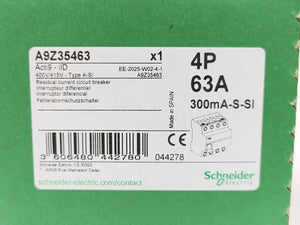 Schneider Electric A9Z35463 Acti9 iID Residual Current Circuit Breaker 4P 63A