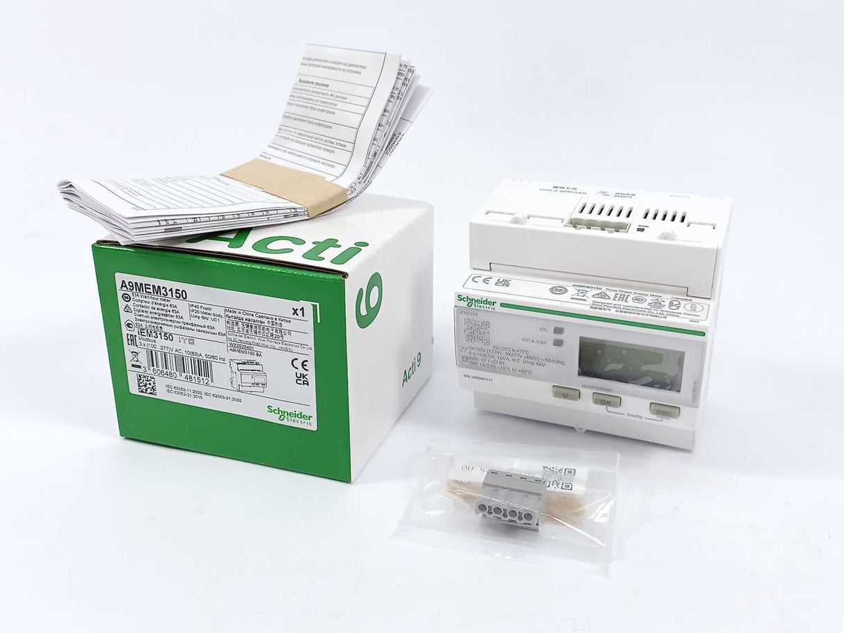 Schneider Electric A9MEM3150 iEM3150 63A Watt-hour Meter