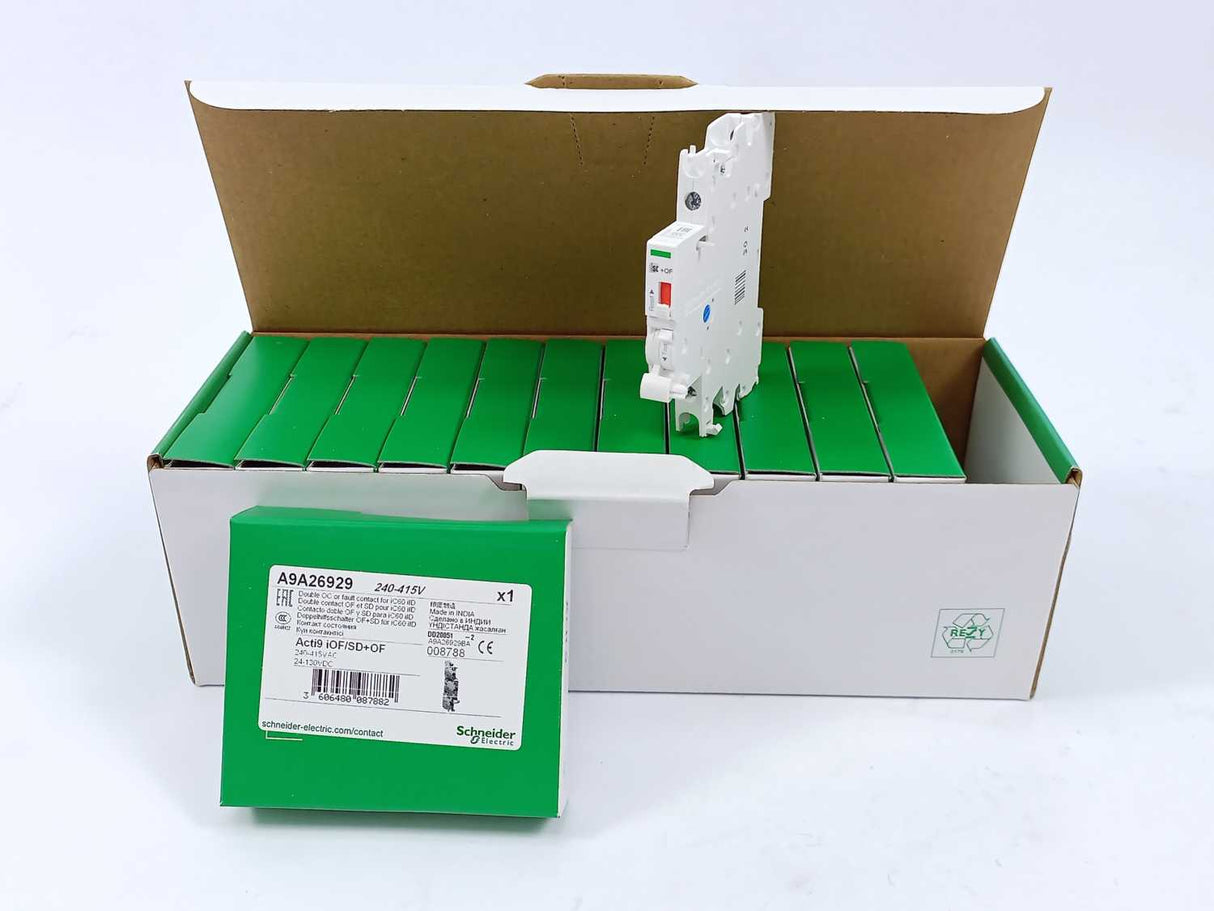 Schneider Electric A9A26929 Double OC or fault Contact for iC60 iID Batch 12 Pcs