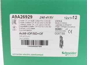 Schneider Electric A9A26929 Double OC or fault Contact for iC60 iID Batch 12 Pcs