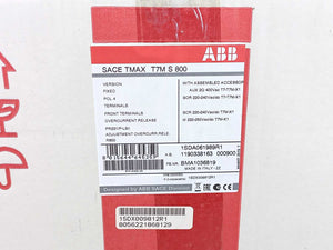 ABB 1SDA061989R1 Circuit Breaker TMAX T7S 800 Fixed 4-Pole