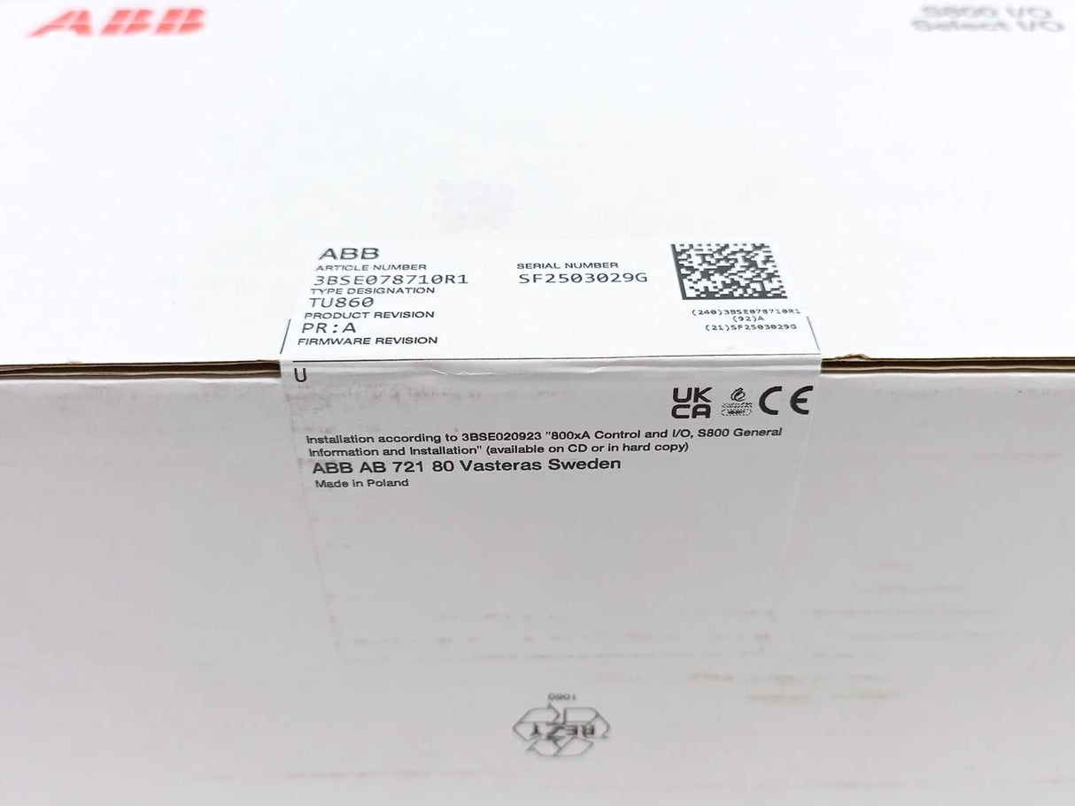ABB 3BSE078710R1 TU860 MTU for Ethernet FCI and S800