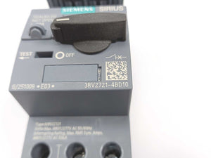 Siemens 3RV2721-4BD10 Circuit Breaker