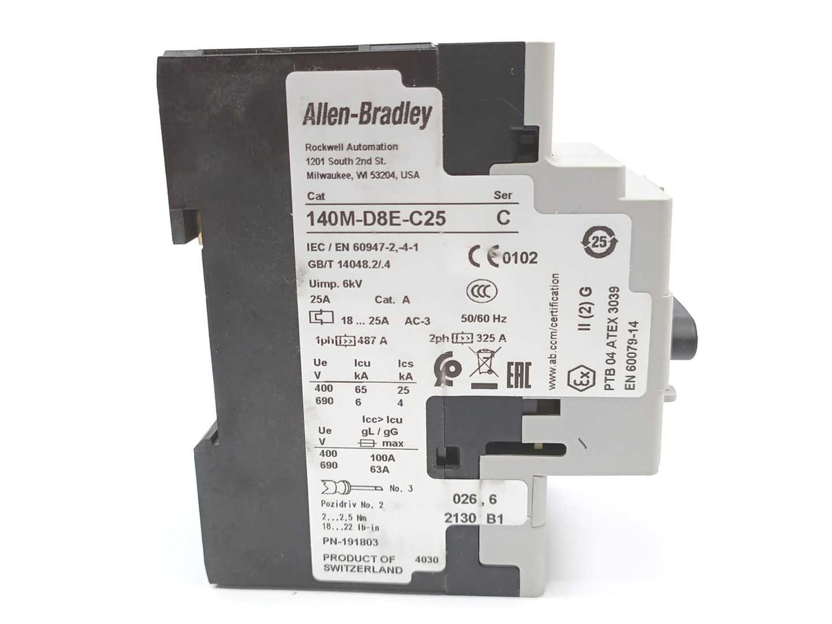 AB 140M-D8E-C25 Motor Protector/Circuit Breaker