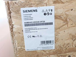 Siemens 4AM6442-8DD40-0FD0 Single-Phase Control Transformer 1.5 kVa
