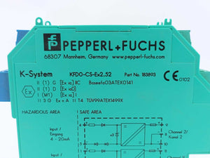 Pepperl+Fuchs 183893 KFD0-CS-Ex2.52, 24V DC Supply