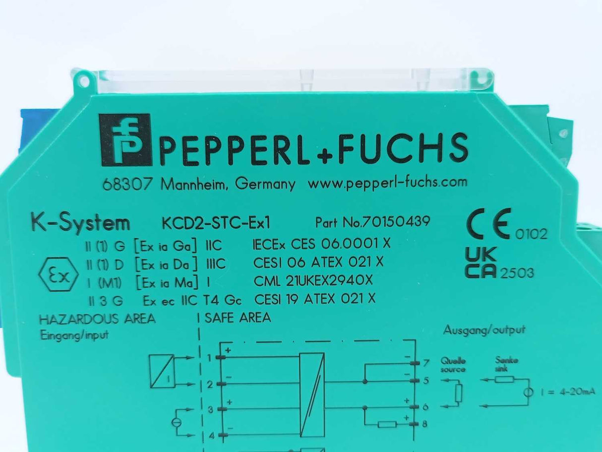 Pepperl+Fuchs 70150439 KCD2-STC-Ex1 SMART Transmitter Power Supply