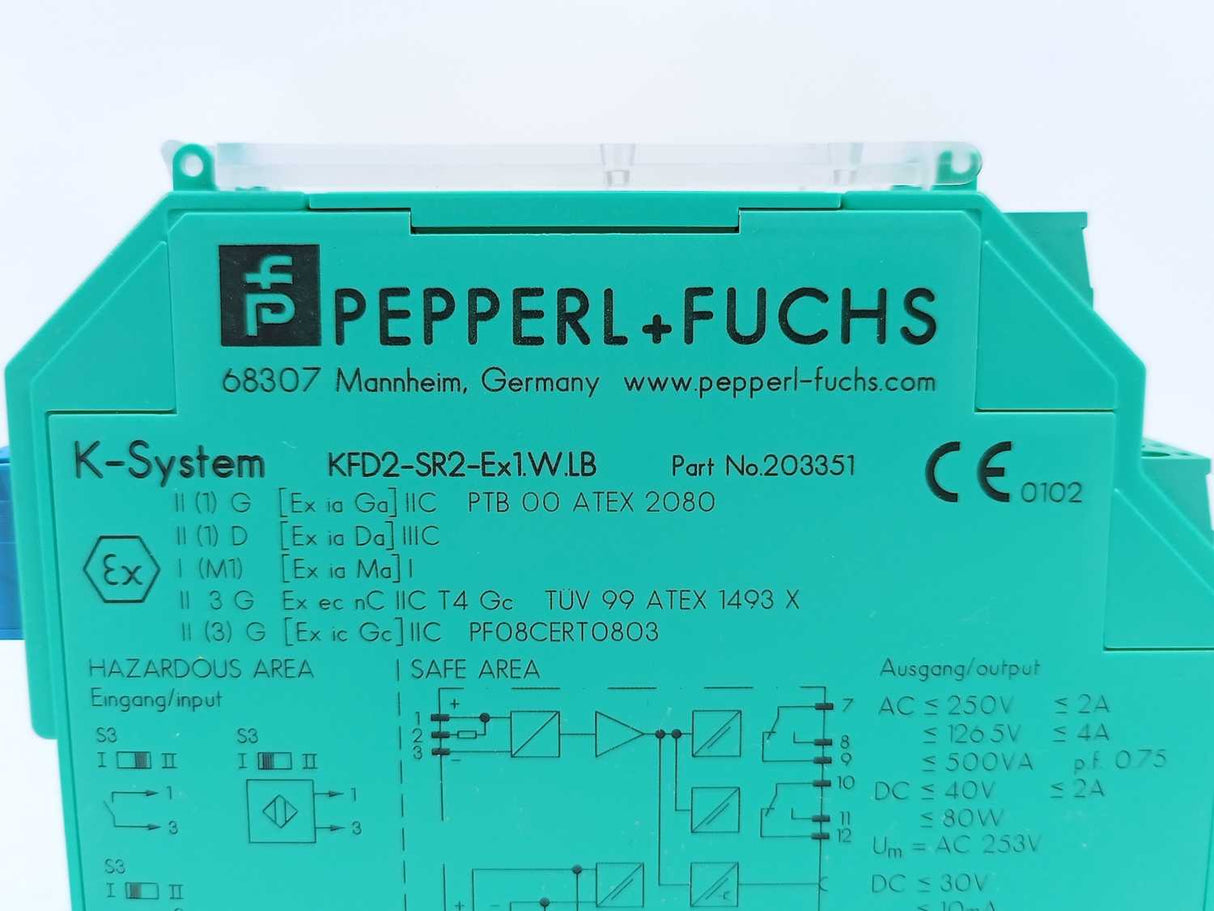 Pepperl+Fuchs 203351 Switch Amplifier KFD2-SR2-Ex1.W.LB