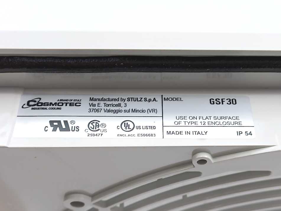 COSMOTEC GSF30 Filter For Type 12 Enclosure