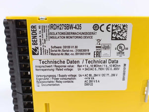 Bender  IRDH275BW-435 Insulation Monitoring Equipment, B91065101W